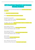 CPT 2022 exam questions and answers &lpar;Questions from  past exams and the actual test 2022 already Passed&rpar;