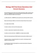 Biology 340 Final Exam Questions And Correct Answers