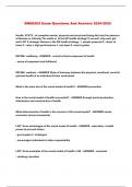 BNHE502 Exam Questions And Answers 2024-2025