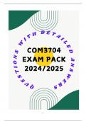 COM3704 EXAM PACK 2024&sol;2025