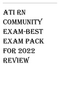 Exam (elaborations) ATI RN  COMMUNITY  BEST  PACK  FOR 2022 