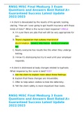 RNSG MISC Final Medsurg 3 Exam Questions and Answers Best Rated A&plus; Guaranteed Success Latest Update 2022&sol;2023