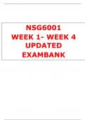 NSG6001  WEEK 1&comma; WEEK 2&comma; WEEK 3&comma; WEEK 4 UPDATED EXAMBANK