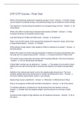 ATP CTP Course - Final Test Questions And Answers 2022&sol;2023
