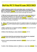 Final Exam DaVita &lpar;RN&rpar; complete latest update 20222023
