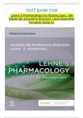TEST BANK FOR  Lehne'S Pharmacology For Nursing Care&comma; 12th Edition By Jacqueline Burchum&comma; Laura Rosenthal Complete Guide A&plus;