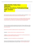 Hesi Pathophysiology Exam v1 ALL 55 Answers 2021