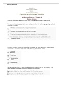 NRNP 6645 Midterm Exam Psychotherapy with Multiple Modalities - Week 6