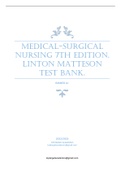 MEDICAL-SURGICAL NURSING 7TH EDITION. LINTON MATTESON TEST BANK.