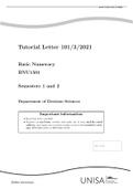 Tutorial Letter 101/3/2021 Basic Numeracy BNU15