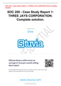 SOC 200 - Case Study Report 1&colon; THREE JAYS CORPORATION&semi; Complete solution