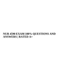 NUR 4590 EXAM 100% QUESTIONS AND ANSWERS | RATED A+.