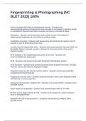 Fingerprinting & Photographing &lpar;NC BLET 2023&rpar; 100- Questions and Answers
