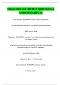 PALEO 200 Final CORRECT QUESTIONS & ANSWERS&lpar;RATED A&rpar;