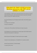 NUR 220 CCTC TEST 4 &lpar;UNIT 8&comma; 9&comma; & 10&rpar; Questions and answers with 100&percnt; correct solutions &vert; A&plus; Grade