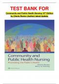TEST BANK FOR  Community and Public Health Nursing 10th Edition by Cherie Rector &lpar;Author&rpar; latest Update&period;