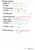 Formulae Summary  MAM2083/5 - Vector Calculus for Engineers (MAM2083)