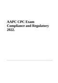 AAPC CPC Exam Compliance and Regulatory 2022&period;