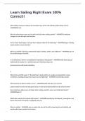 Learn Sailing Right Exam 100&percnt; Correct&excl;&excl;