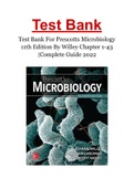 Test Bank For Prescotts Microbiology 11th Edition By Willey Chapter 1-43 &vert;Complete Guide 2022