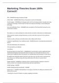 Marketing Theories Exam 100&percnt; Correct&excl;&excl;