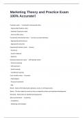 Marketing Theory and Practice Exam 100&percnt; Accurate&excl;&excl;