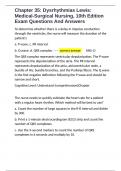 Chapter 35&colon; Dysrhythmias Lewis&colon; Medical-Surgical Nursing&comma; 10th Edition Exam Questions And Answers 