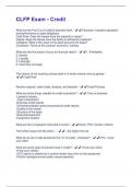 CLFP Exam - Credit Questions and Answers &lpar;Verified Answers&rpar;
