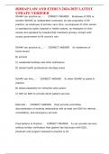 RDHAP LAW AND ETHICS 2024-2025 LATEST UPDATE VERIFIED
