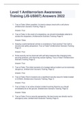 Level 1 Antiterrorism Awareness Training &lpar;JS-US007&rpar; Answers 2022