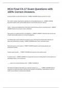 HCA Final Ch&period;17 Exam Questions with 100&percnt; Correct Answers&period;