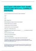 GCD QUIZ 6 REVIEW TEST BANK QUESTIONS WITH ALL CORRECT ANSWERS 