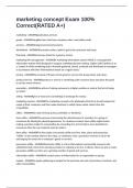 marketing concept Exam 100&percnt; Correct&lpar;RATED A&plus;&rpar;