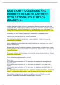 GCD EXAM 1 QUESTIONS AND CORRECT DETAILED ANSWERS WITH RATIONALES ALREADY GRADED A&plus;  