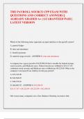 THE PAYROLL SOURCE CPP EXAM WITH  QUESTIONS AND CORRECT ANSWERS &vert;&vert;  ALREADY GRADED A&plus; &vert; GUARANTEED PASS &vert;  LATEST VERSION