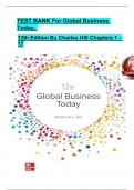 TEST BANK For Global Business Today&comma;&period;pdf 2024 COMPLETE QUESTIONS AND SOLUTIONS