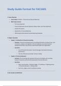 Study Guide Format for FAC1601