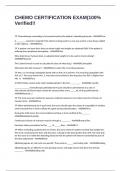 CHEMO CERTIFICATION EXAM&lpar;100&percnt; Verified&excl;&excl;