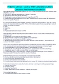 Pediatric Clinical - Exam 2 With Complete Solutions Questions And Answers Graded A&plus;
