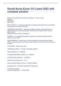 Dental Nurse Exam 313 Latest 2022 with complete solution