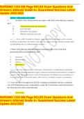 NURSING 1234 500 Page NCLEX Exam Questions And Answers Attained Grade A&plus; Guaranteed Success Latest Update 2022&sol;2023 