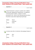Chamberlain College of Nursing NURS 6521C Final Exam Questions and Answers Week 7 New Update 2022
