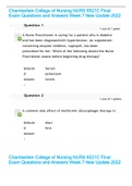 Chamberlain College of Nursing NURS 6521C Final Exam Questions and Answers Week 7 New Update 2022