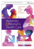 Maternity & Women's Health Care 12th Edition Lowdermilk