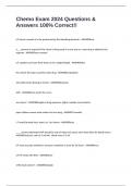 Chemo Exam 2024 Questions & Answers 100&percnt; Correct&excl;&excl;