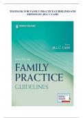 TESTBANK FOR FAMILY PRACTICE GUIDELINES 6TH EDITION BY JILL C&period;CASH