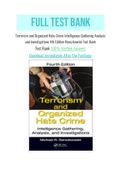 Terrorism and Organized Hate Crime Intelligence Gathering Analysis and Investigations 4th Edition Ronczkowski Test Bank