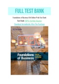 Foundations of Business 6th Edition Pride Test Bank