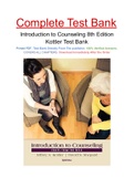 Introduction to Counseling 8th Edition Kottler Test Bank