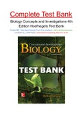 Biology Concepts and Investigations 4th Edition Hoefnagels Test Bank